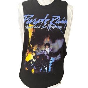 Official Prince Cutoff T Shirt Purple Rain